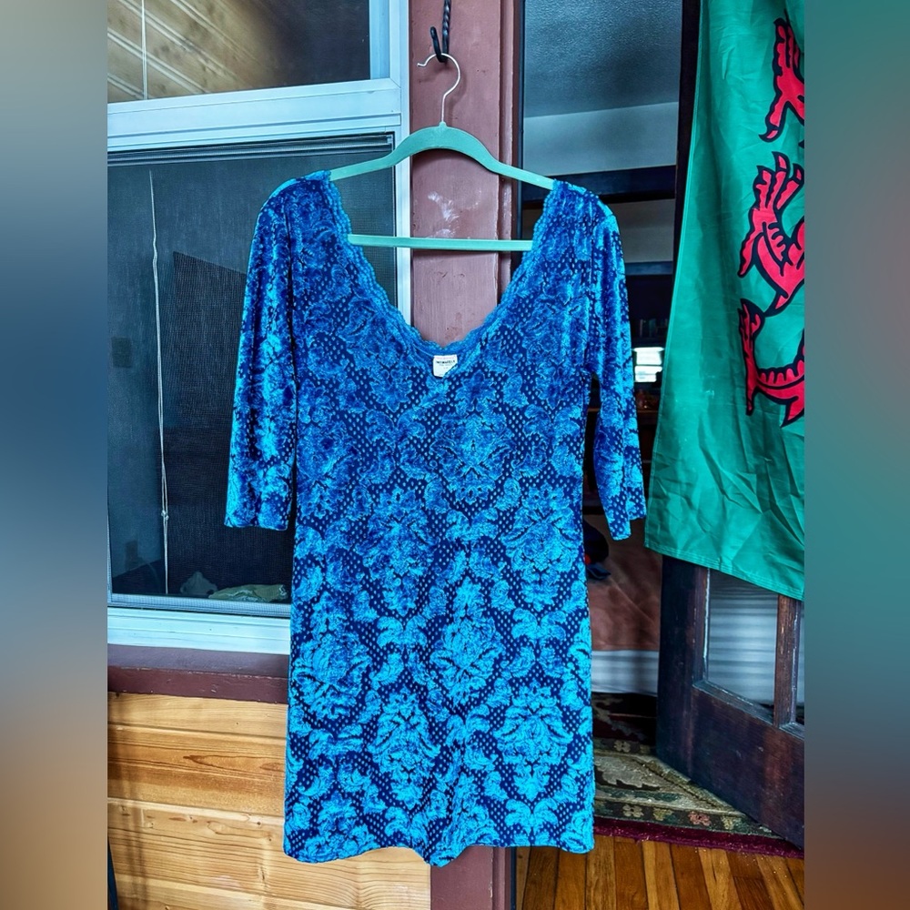 Free People Velvet Lace-Trimmed Dress